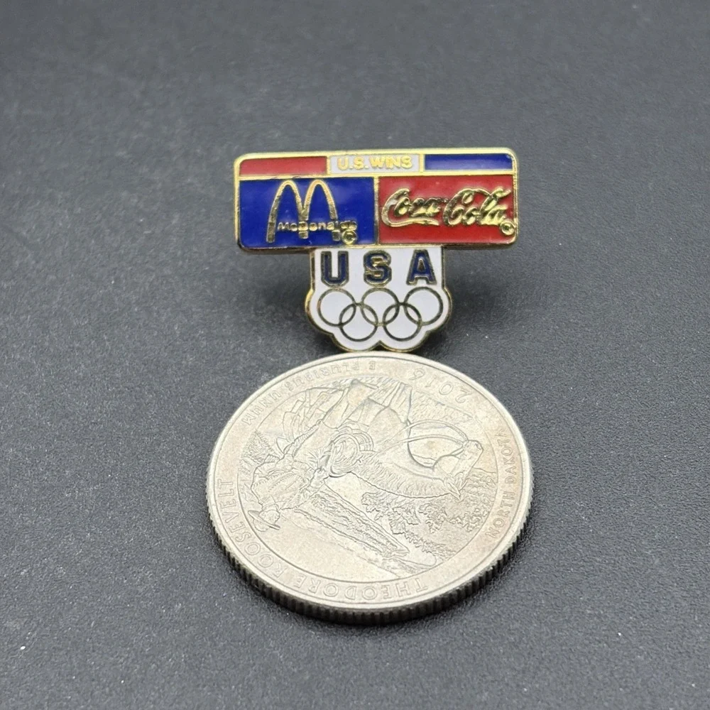 Olympics Team‎ USA McDonald's Coca-Cola Coke U.S. Wins Lapel Hat Pin